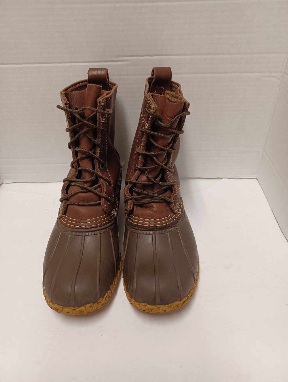 LLBean Men's Size 5M Brown Duck Boots Lace-Up Waterproof Style